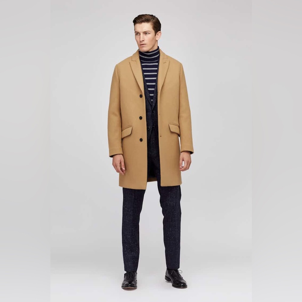 Bonobos The Stretch Italian Wool Topcoat Dressy Suiting Business Formal Refined - Picture 2 of 8
